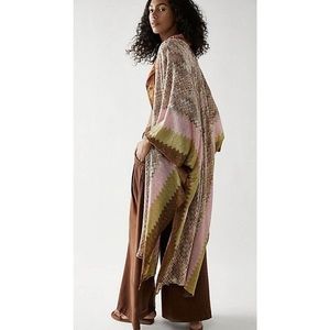 NWT Free People Cairo Shimmer Kimono One Size